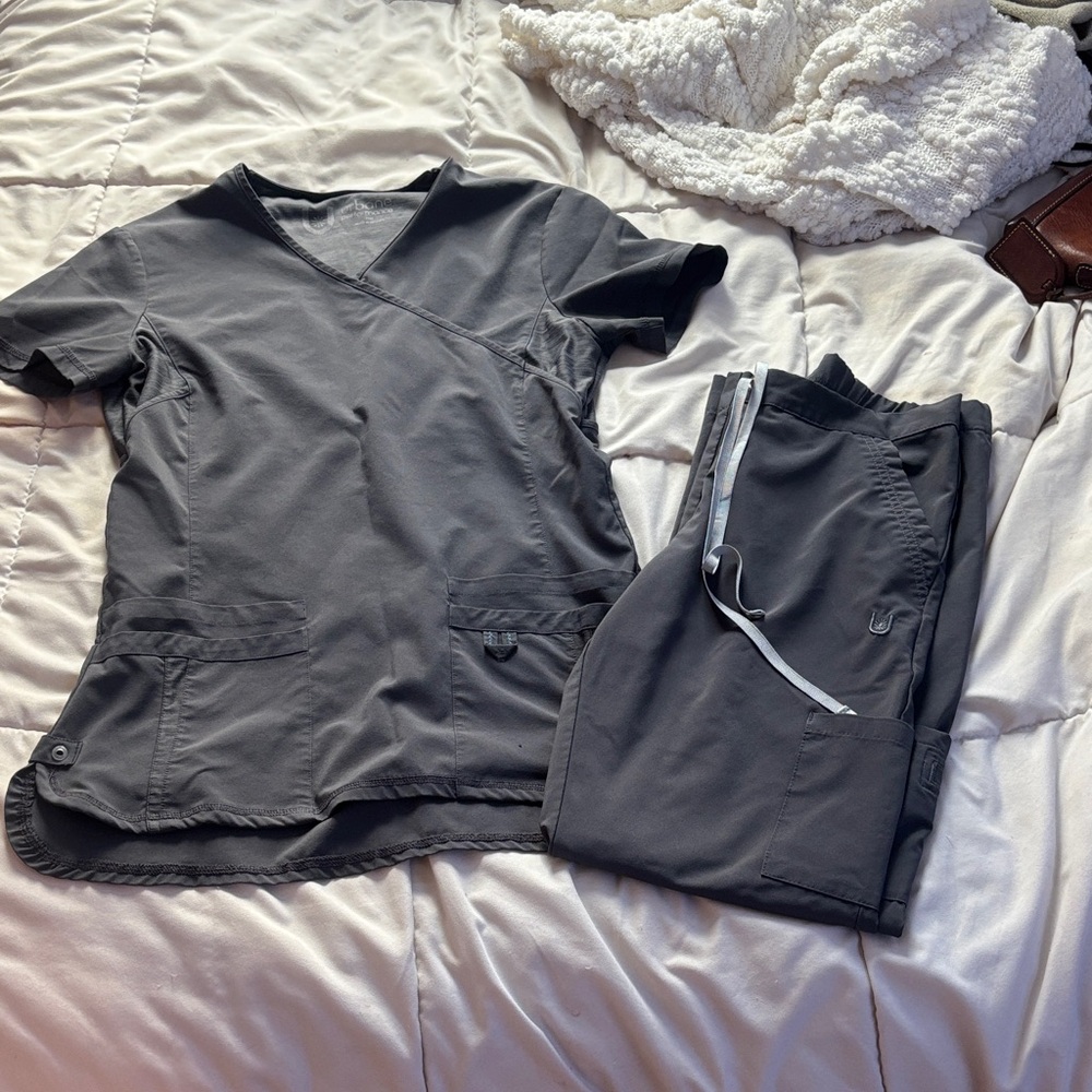 Gray Women's Scrub Set